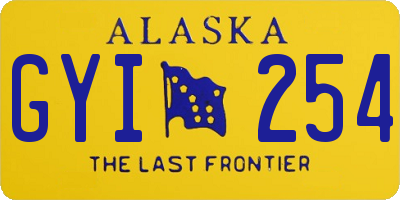 AK license plate GYI254
