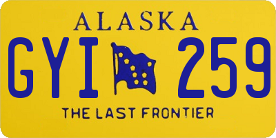 AK license plate GYI259