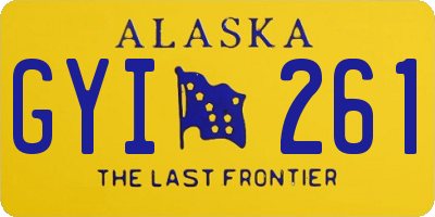 AK license plate GYI261