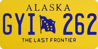 AK license plate GYI262