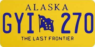 AK license plate GYI270