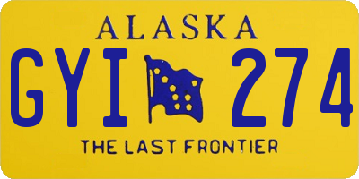 AK license plate GYI274