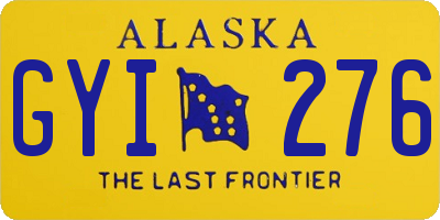 AK license plate GYI276