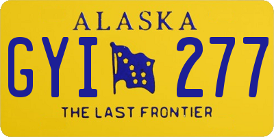 AK license plate GYI277