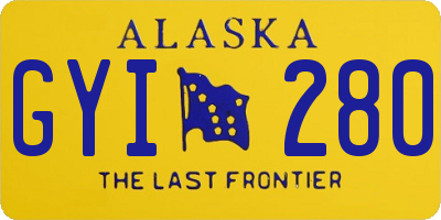 AK license plate GYI280