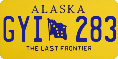 AK license plate GYI283