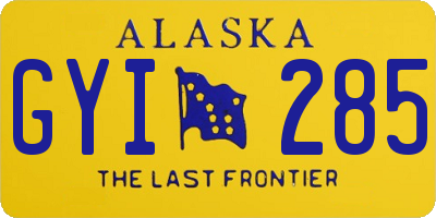 AK license plate GYI285