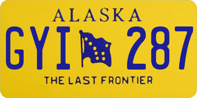 AK license plate GYI287