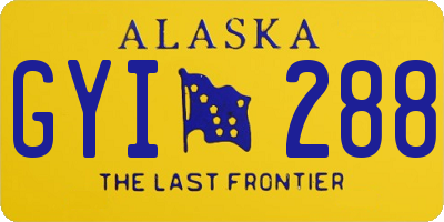 AK license plate GYI288