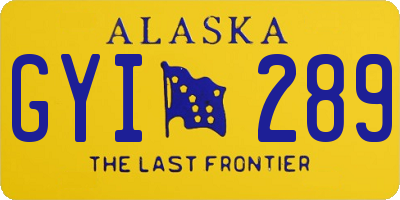 AK license plate GYI289