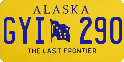 AK license plate GYI290
