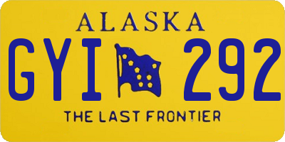 AK license plate GYI292