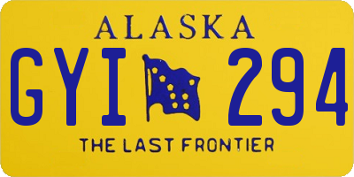 AK license plate GYI294