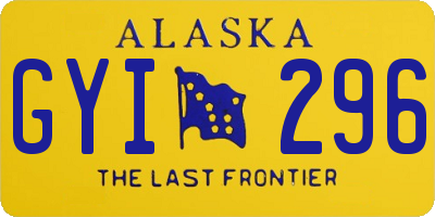 AK license plate GYI296