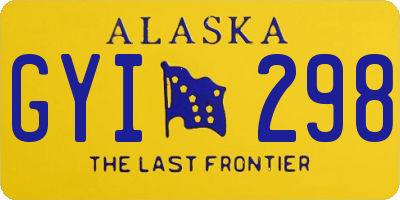 AK license plate GYI298