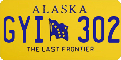 AK license plate GYI302