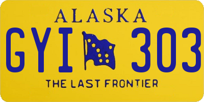 AK license plate GYI303
