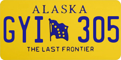 AK license plate GYI305