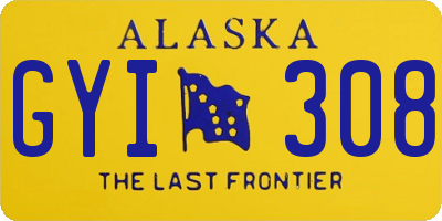 AK license plate GYI308