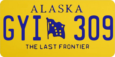 AK license plate GYI309