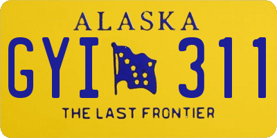 AK license plate GYI311