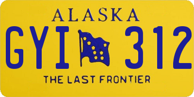 AK license plate GYI312