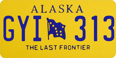 AK license plate GYI313
