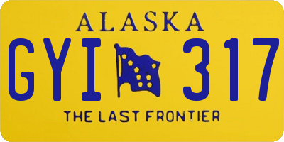 AK license plate GYI317