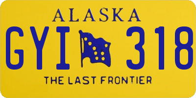 AK license plate GYI318