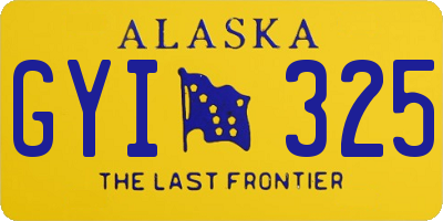 AK license plate GYI325