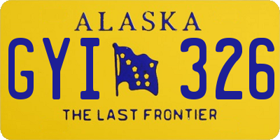 AK license plate GYI326