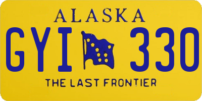 AK license plate GYI330