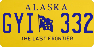 AK license plate GYI332