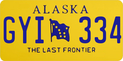 AK license plate GYI334