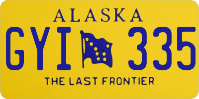 AK license plate GYI335