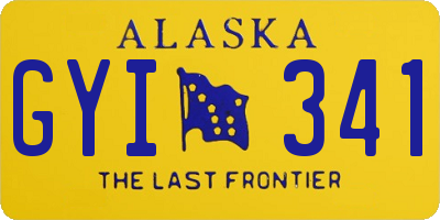 AK license plate GYI341