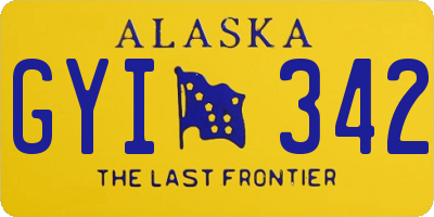 AK license plate GYI342