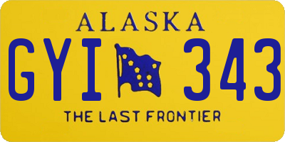 AK license plate GYI343