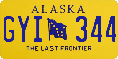 AK license plate GYI344