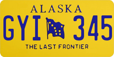 AK license plate GYI345