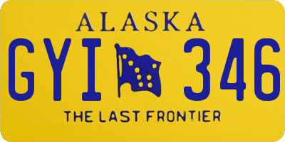 AK license plate GYI346