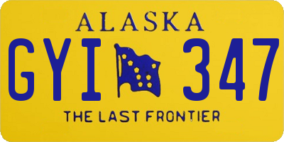 AK license plate GYI347