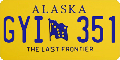 AK license plate GYI351