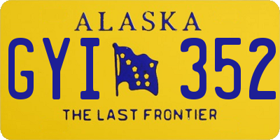 AK license plate GYI352