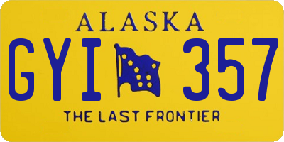 AK license plate GYI357
