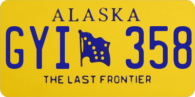 AK license plate GYI358