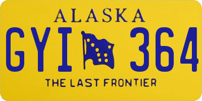 AK license plate GYI364