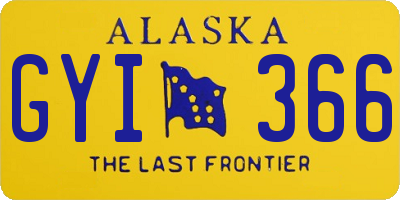 AK license plate GYI366