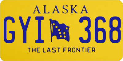 AK license plate GYI368