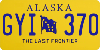 AK license plate GYI370